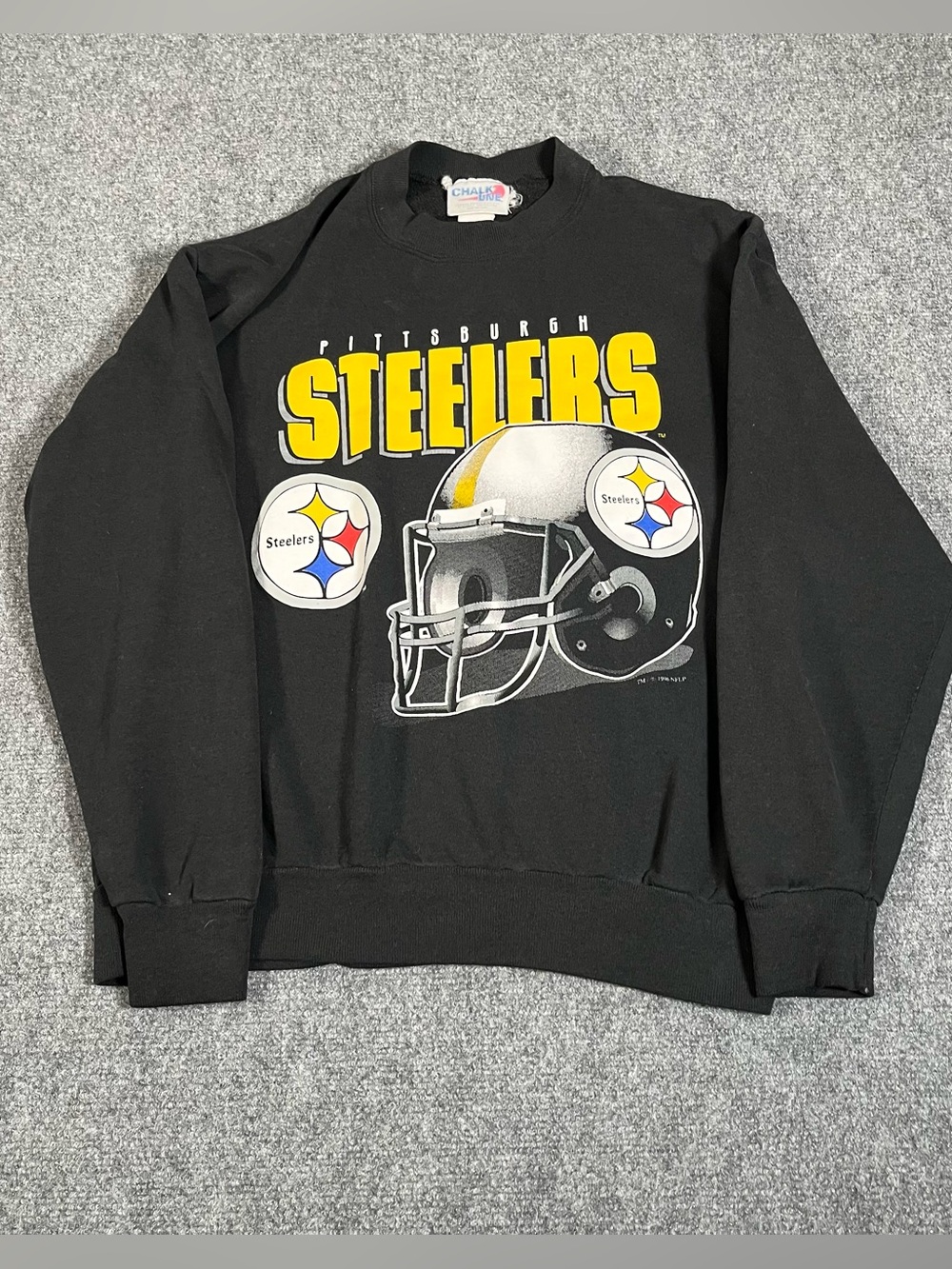 Vintage Pittsburgh Steelers Sweatshirt Size Medium Chalk Line USA 1996 NFL